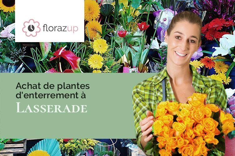 fleurs deuil pour un décès à Lasserade (Gers/32160)