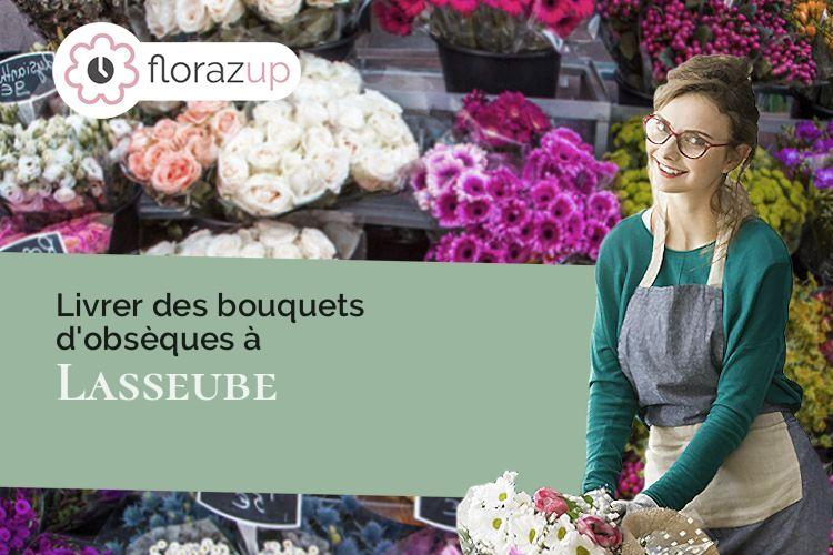 gerbes de fleurs pour des funérailles à Lasseube (Pyrénées-Atlantiques/64290)