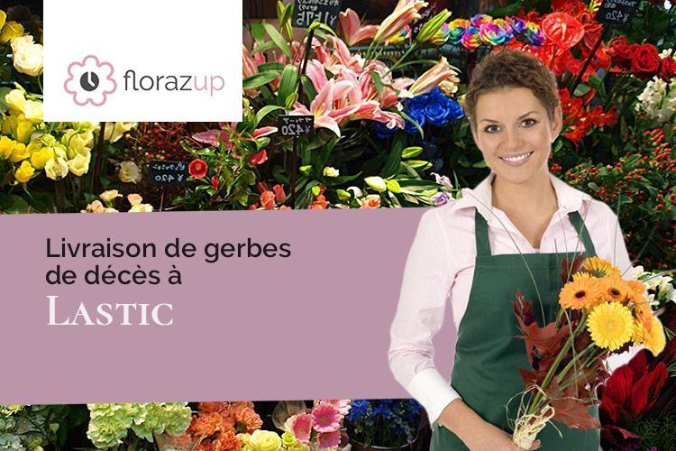 fleurs deuil pour un décès à Lastic (Cantal/15500)