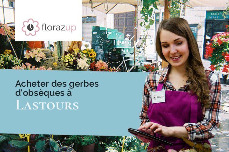 coeurs de fleurs pour un décès à Lastours (Aude/11600)