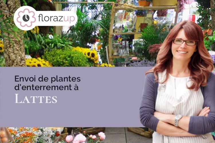 couronnes de fleurs pour une crémation à Lattes (Hérault/34970)