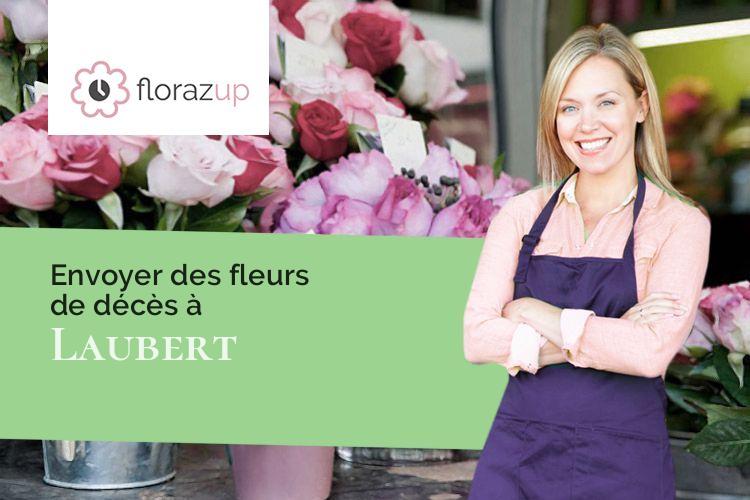 coeurs de fleurs pour un enterrement à Laubert (Lozère/48170)
