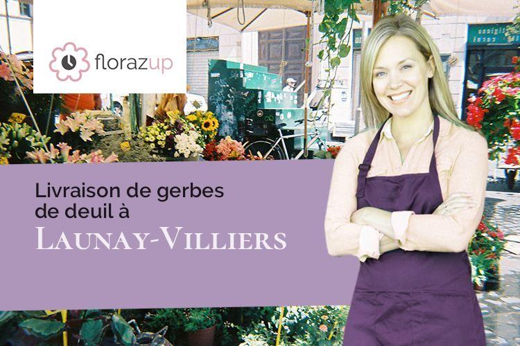 couronnes florales pour un décès à Launay-Villiers (Mayenne/53410)