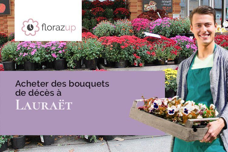 gerbes de fleurs pour des funérailles à Lauraët (Gers/32330)