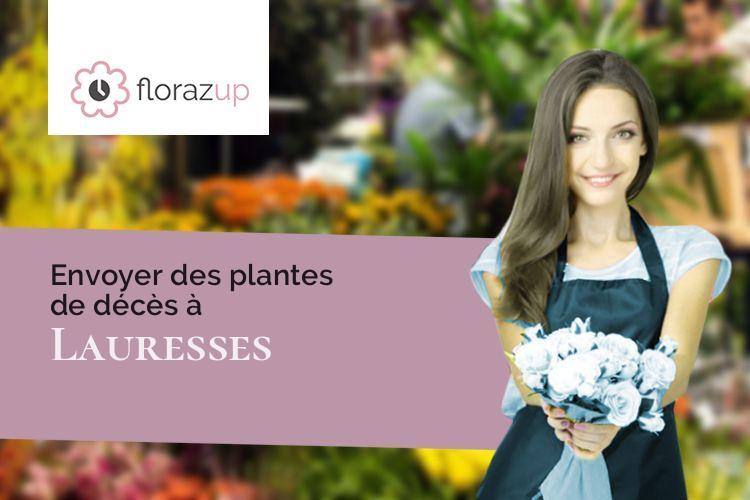 gerbes de fleurs pour des funérailles à Lauresses (Lot/46210)