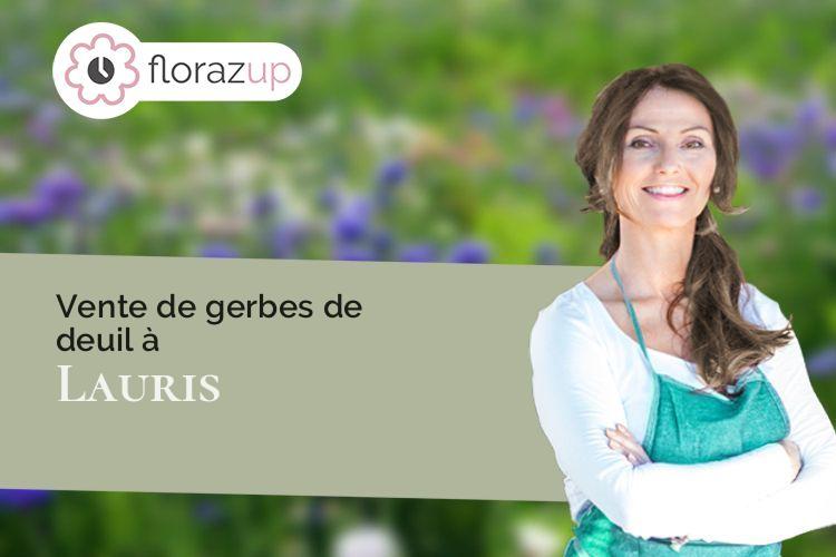 fleurs deuil pour un décès à Lauris (Vaucluse/84360)
