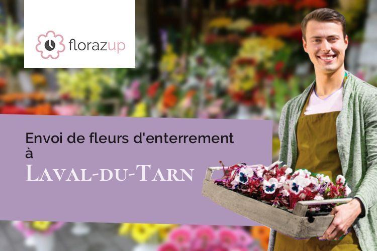 gerbes de fleurs pour des funérailles à Laval-du-Tarn (Lozère/48500)