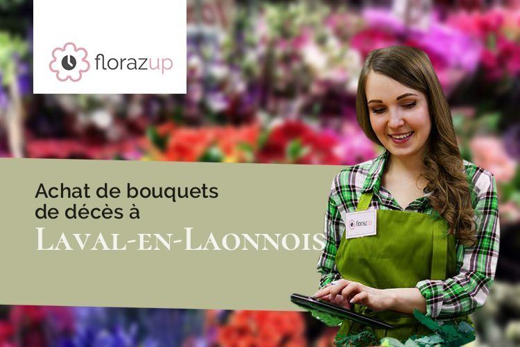 créations florales pour des funérailles à Laval-en-Laonnois (Aisne/02860)