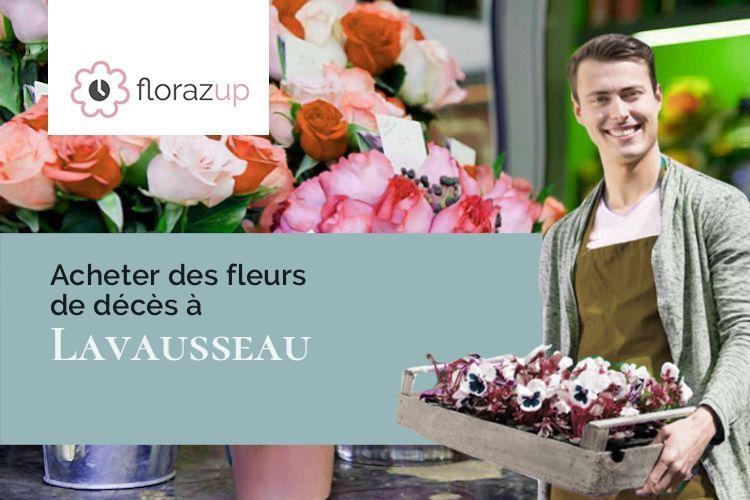 compositions florales pour des funérailles à Lavausseau (Vienne/86470)