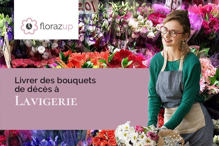 compositions de fleurs pour des funérailles à Lavigerie (Cantal/15300)