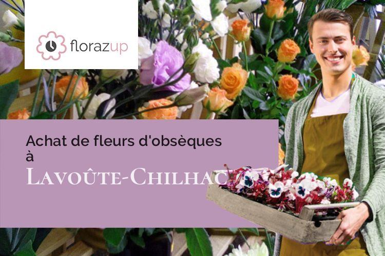compositions florales pour des obsèques à Lavoûte-Chilhac (Haute-Loire/43380)