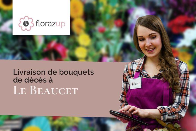 fleurs deuil pour un enterrement à Le Beaucet (Vaucluse/84210)