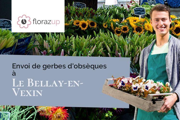 coeurs de fleurs pour un deuil à Le Bellay-en-Vexin (Val-d'Oise/95750)