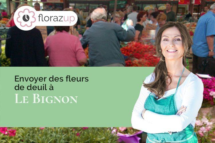 couronnes de fleurs pour des funérailles à Le Bignon (Loire-Atlantique/44140)