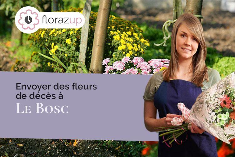 fleurs deuil pour un enterrement à Le Bosc (Hérault/34700)