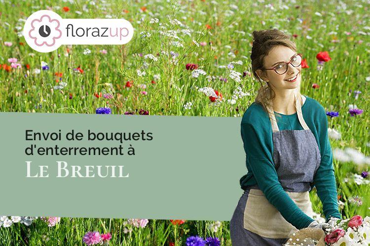 coeur de fleurs pour un enterrement à Le Breuil (Saône-et-Loire/71670)