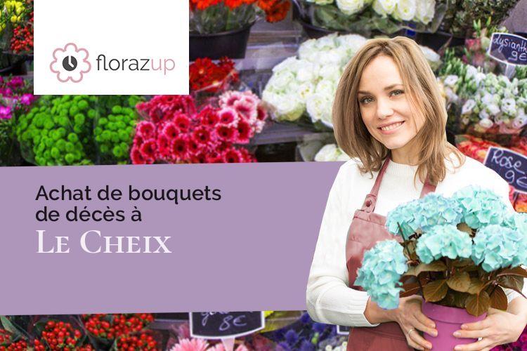 coeurs de fleurs pour des obsèques à Le Cheix (Puy-de-Dôme/63200)