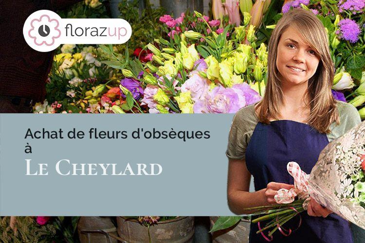 croix de fleurs pour un deuil à Le Cheylard (Ardèche/07160)