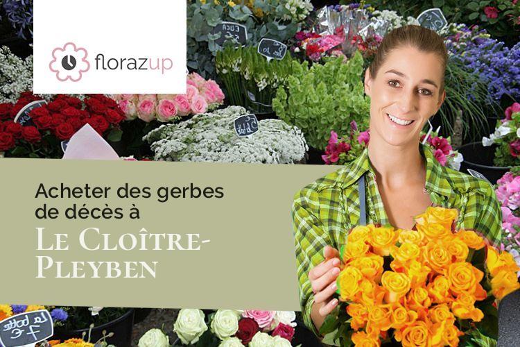 coeurs de fleurs pour un décès à Le Cloître-Pleyben (Finistère/29190)