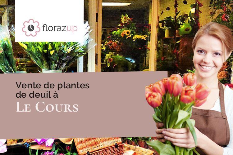 couronnes florales pour des funérailles à Le Cours (Morbihan/56230)