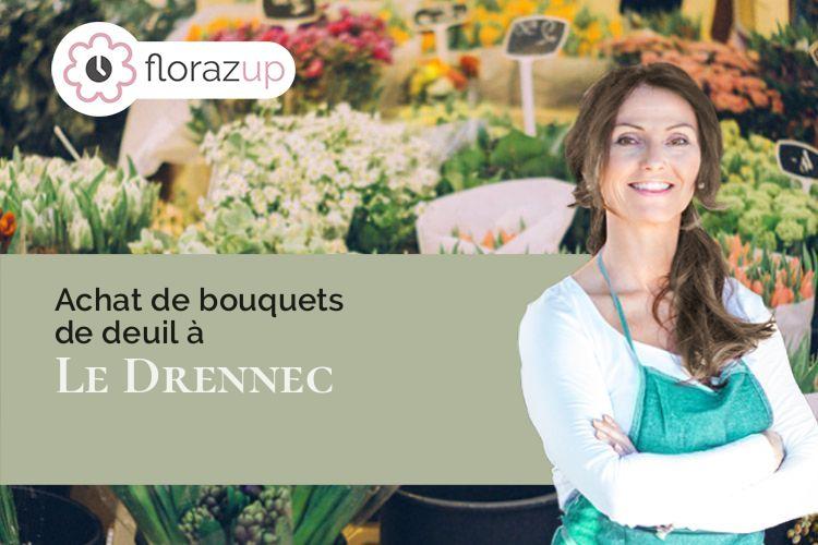 coeur de fleurs pour des obsèques à Le Drennec (Finistère/29860)