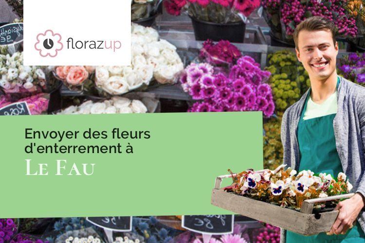 fleurs deuil pour un enterrement à Le Fau (Cantal/15140)
