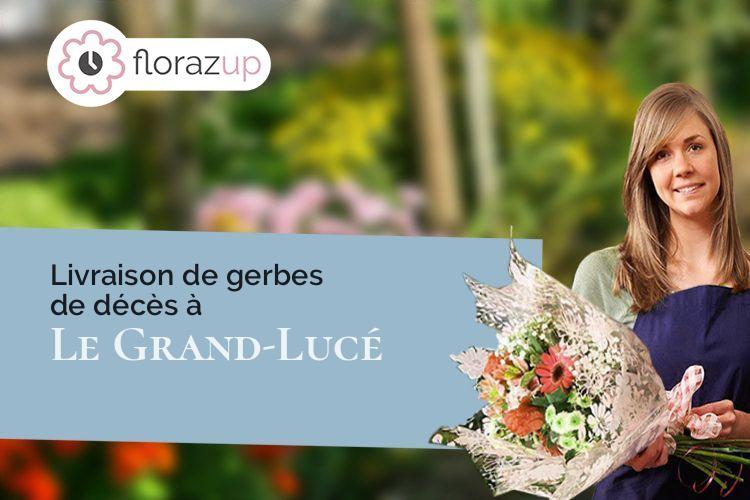 couronnes de fleurs pour un enterrement à Le Grand-Lucé (Sarthe/72150)