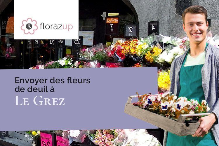 bouquets de fleurs pour un deuil à Le Grez (Sarthe/72140)