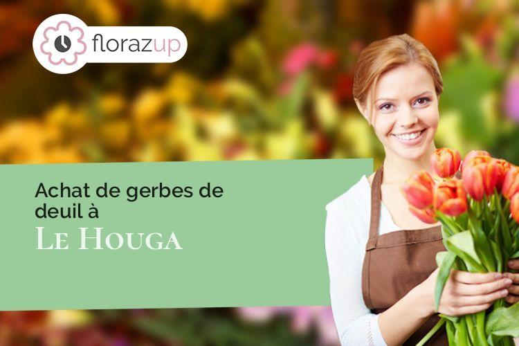 gerbes de fleurs pour des funérailles à Le Houga (Gers/32460)