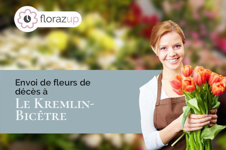 coeur de fleurs pour des obsèques à Le Kremlin-Bicêtre (Val-de-Marne/94270)