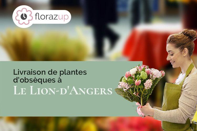 gerbes de fleurs pour un deuil à Le Lion-d'Angers (Maine-et-Loire/49220)