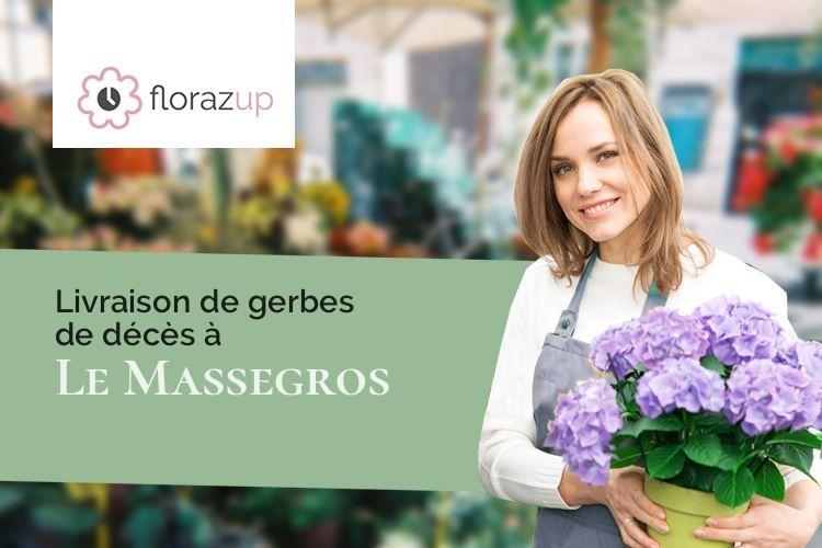 coeurs de fleurs pour un décès à Le Massegros (Lozère/48500)