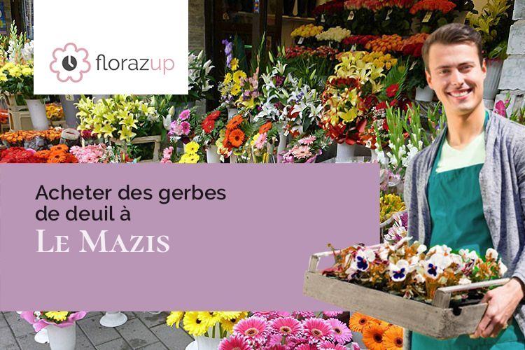 fleurs deuil pour des funérailles à Le Mazis (Somme/80430)
