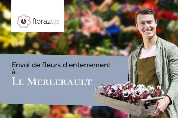 créations de fleurs pour un enterrement à Le Merlerault (Orne/61240)
