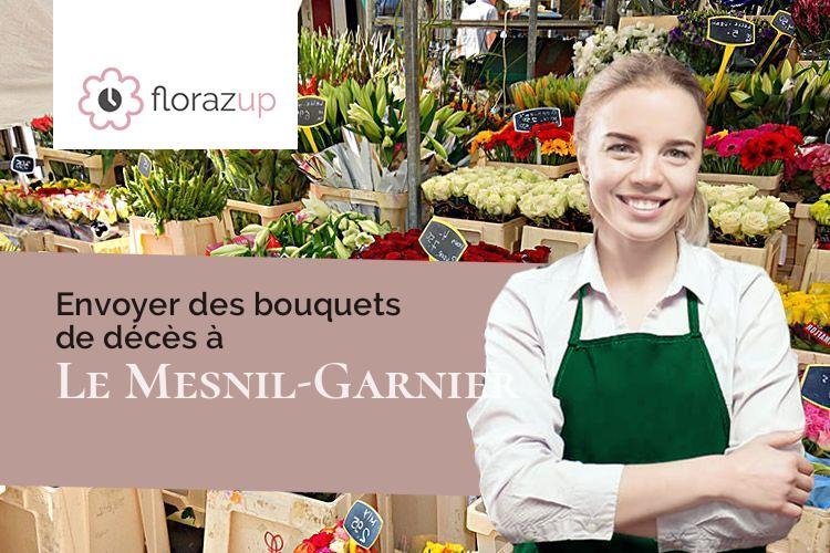 fleurs deuil pour un enterrement à Le Mesnil-Garnier (Manche/50450)