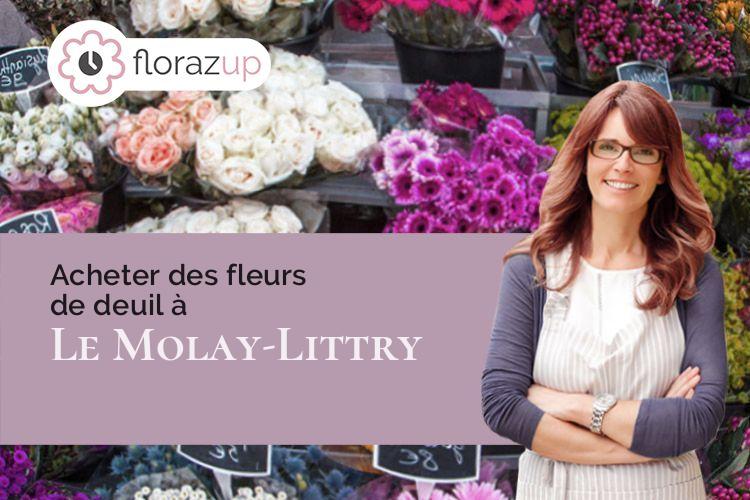 gerbes de fleurs pour un enterrement à Le Molay-Littry (Calvados/14330)