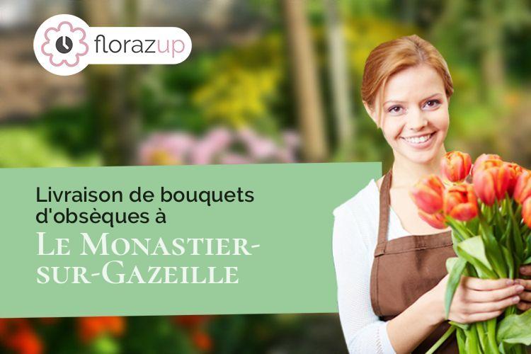 créations florales pour des funérailles à Le Monastier-sur-Gazeille (Haute-Loire/43150)