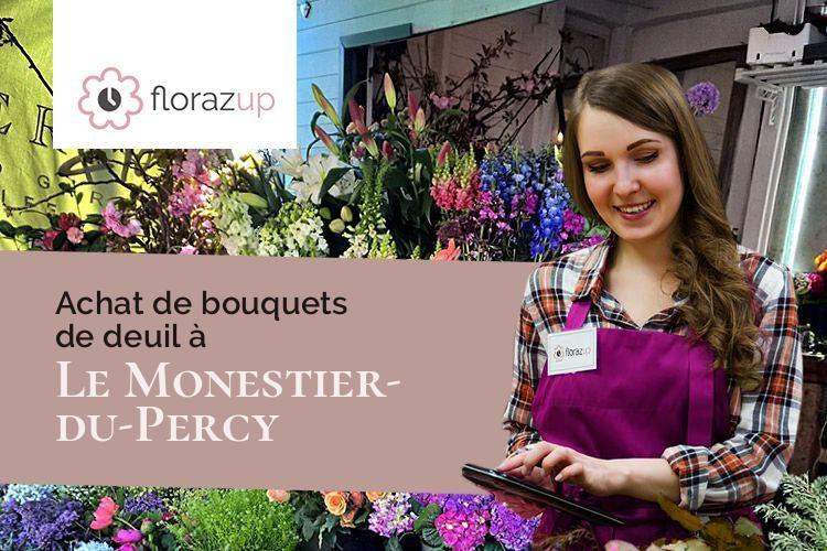 couronnes de fleurs pour un enterrement à Le Monestier-du-Percy (Isère/38930)