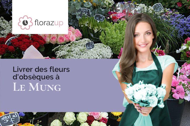 coeurs de fleurs pour des funérailles à Le Mung (Charente-Maritime/17350)