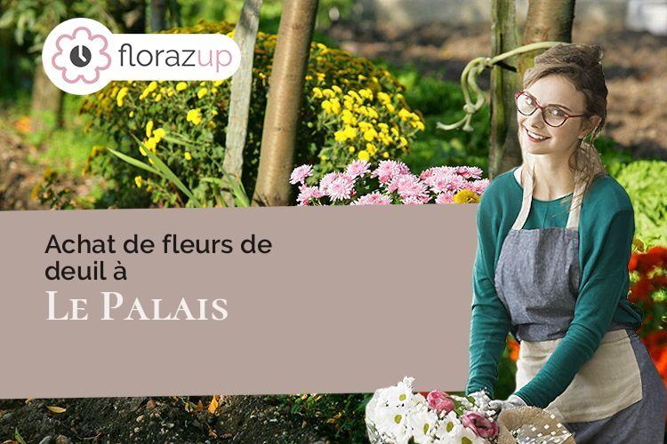 coeur de fleurs pour un décès à Le Palais (Morbihan/56360)