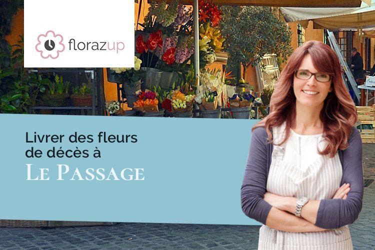fleurs deuil pour un enterrement à Le Passage (Isère/38490)
