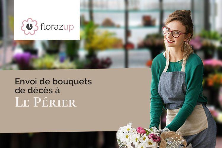 croix de fleurs pour des funérailles à Le Périer (Isère/38740)
