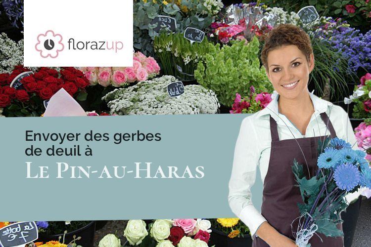 fleurs deuil pour un décès à Le Pin-au-Haras (Orne/61310)