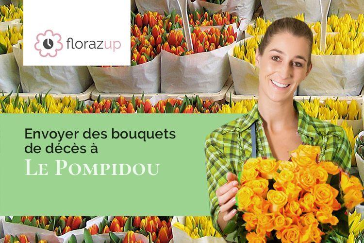 couronnes florales pour un deuil à Le Pompidou (Lozère/48110)