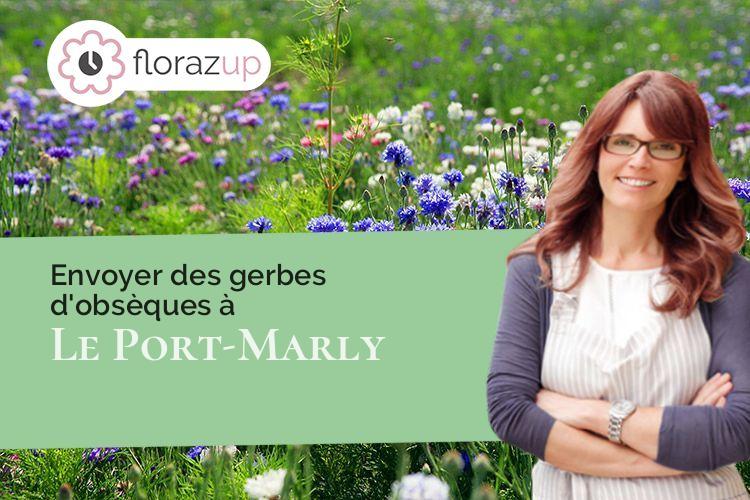 fleurs deuil pour des funérailles à Le Port-Marly (Yvelines/78560)
