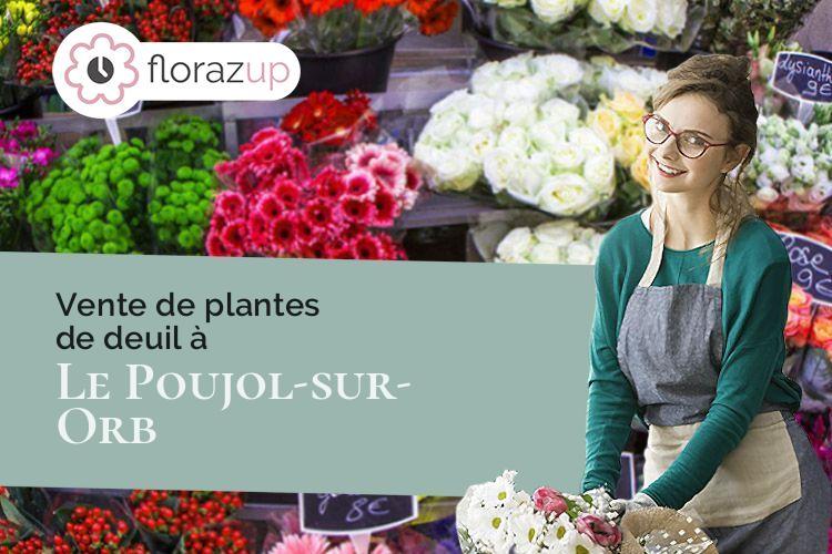compositions de fleurs pour un enterrement à Le Poujol-sur-Orb (Hérault/34600)