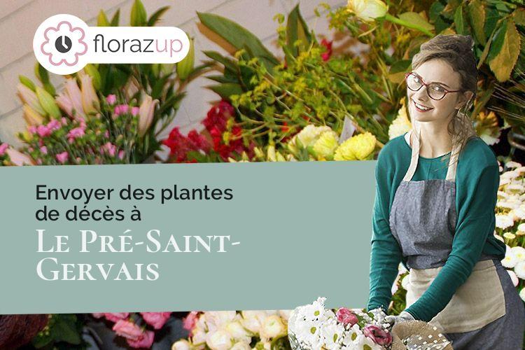 couronnes florales pour un enterrement à Le Pré-Saint-Gervais (Seine-Saint-Denis/93310)