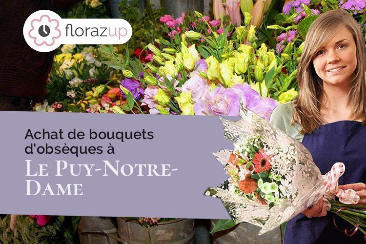 créations florales pour un décès à Le Puy-Notre-Dame (Maine-et-Loire/49260)
