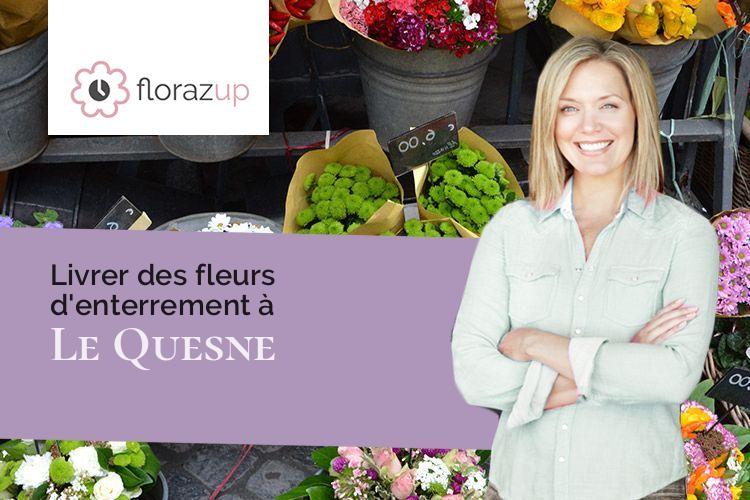 créations florales pour un enterrement à Le Quesne (Somme/80430)