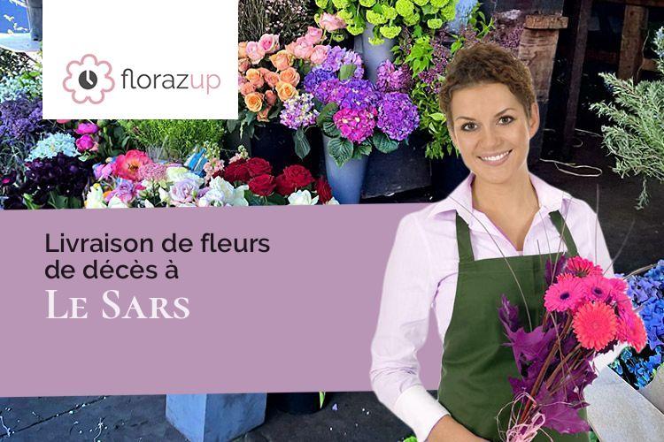 compositions florales pour un deuil à Le Sars (Pas-de-Calais/62450)